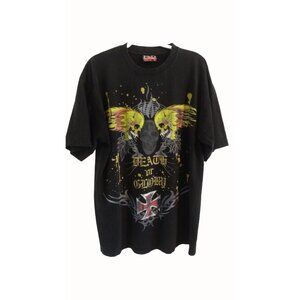 Phat Doc Wear PhD T-Shirt Death or Victory Black Cotton Men's XL Graphic Tee